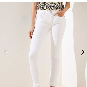 Loft Double Frayed Slim Pocket Skinny Jeans